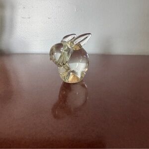 Clear Glass Bunny Paperweight